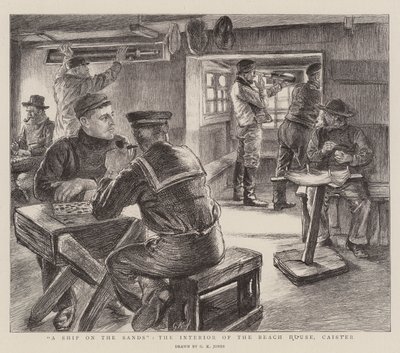 Kumların Üzerinde Bir Gemi, Sahil Evinin İçi, Caister by George Kingston Jones