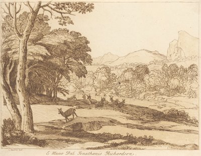 Başlıksız: Geyikli manzara by George Knapton