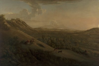 Box Hill, Surrey, uzakta Dorking ile by George Lambert