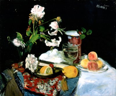 Natürmort, c.1918 (tuval üzerine yağlı boya) by George Leslie Hunter