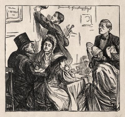 İkram - Büyük Sergide, 1862. by George Louis Palmella Busson Du Maurier