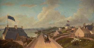 Dundee ve Arbroath Demiryolunun Açılışı, 1838 dolayları (tuval üzerine yağlı boya) by George McGillivray