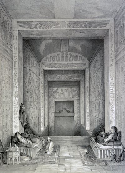 Bir Tapınağın İçi, Mısır, 19. yüzyıl by George Moore