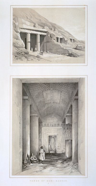Beni-Hassan Mezarları, Mısır, 19. yüzyıl by George Moore