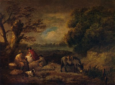 Eşekle dinlenen çingeneler, 1795 by George Morland