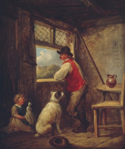 Penceredeki Köylü, 1790'ların Başları. by George Morland