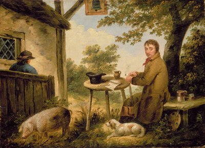 Bell Inn Dışındaki Sanatçının Portresi by George Morland