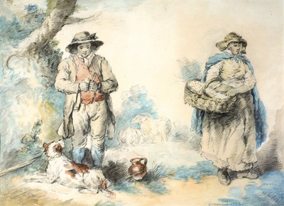 Higglers (kağıda pastel (siyah) ve suluboya (kağıda yapıştırılmış)) by George Morland