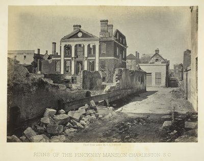 Pinckney Konağı Harabeleri, Charleston, SC, 1865. by George N. Barnard