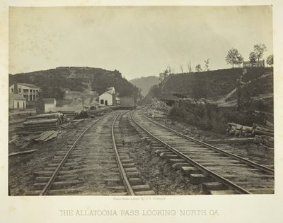 Allatoona Geçidi, Kuzeye bakıyor, GA, 1866. by George N. Barnard