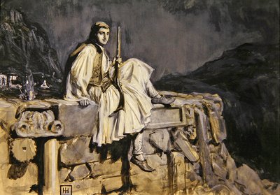 Yunan Muhafız (kağıt üzerine guaj) by George Percy Jacob Hood