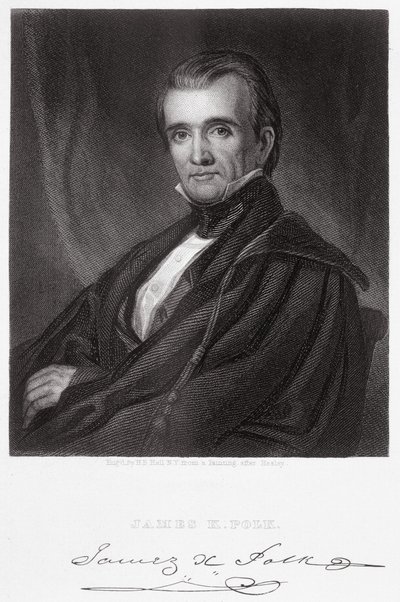 James Knox Polk, Henry Bryan Hall (1808-84) tarafından oyulmuş by George Peter Alexander Healy