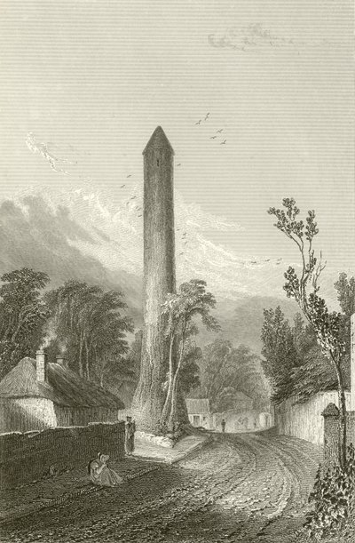 Clondalkin Yuvarlak Kulesi, Dublin, İrlanda by George Petrie