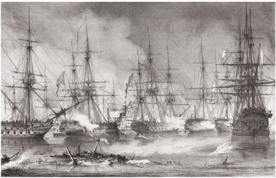 Navarin Deniz Savaşı 20 Ekim 1827, 1828 by George Philip Reinagle
