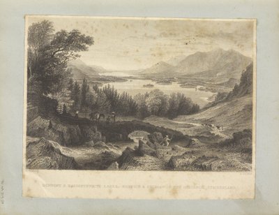 Derwent & Bassenthwaite Gölleri, - Uzakta Keswick & Skiddaw, Cumberland. by George Pickering