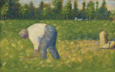 Çalışan köylü, 1883 by George Pierre Seurat