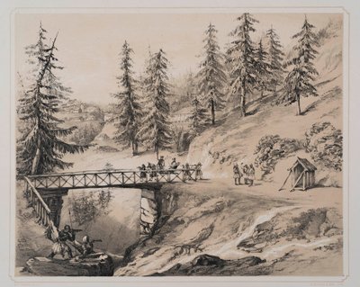 Combermere Köprüsü, Abbeville ve Barretts Yatılı Evi, 1846 by George Powell Thomas