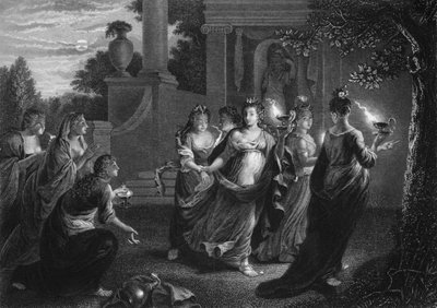 Bize yağından ver, çünkü lambalarımız söndü, c1840. by George Presbury