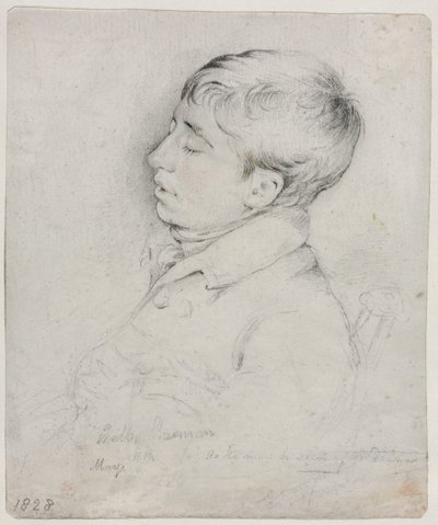 Bir Sandalyede Uyuyan Welby Sherman'ın Portresi by George Richmond