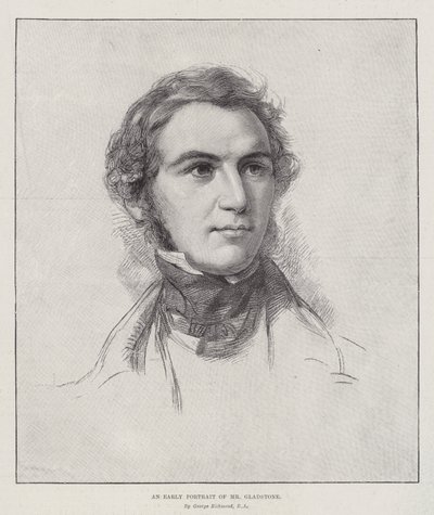 Bay Gladstone'un Erken Bir Portresi by George Richmond