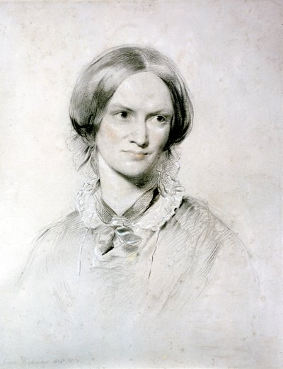 Charlotte Bronte, İngiliz romancı, 1850 by George Richmond