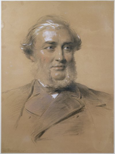 Henry Bence Jones, 1865 (kağıt üzerinde kömür ve tebeşir) by George Richmond