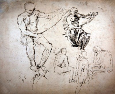 Çıplak erkekler - Kadimler için çalışmalar by George Richmond