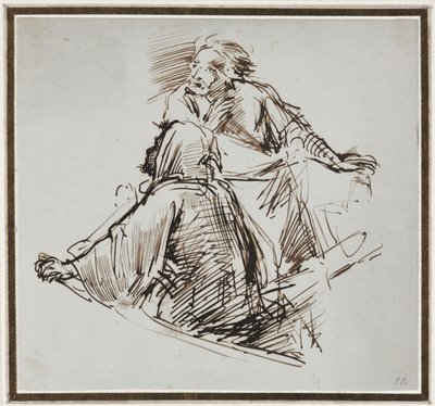İki Erkek Figürü by George Richmond