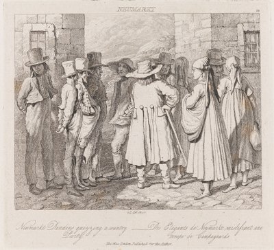 Dandies, Neumarket, c.1821 (aşındırma) by George Robert Lewis
