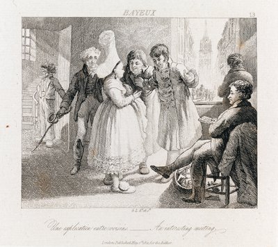 İlginç Buluşma - Bayeux, c.1821 (gravür) by George Robert Lewis