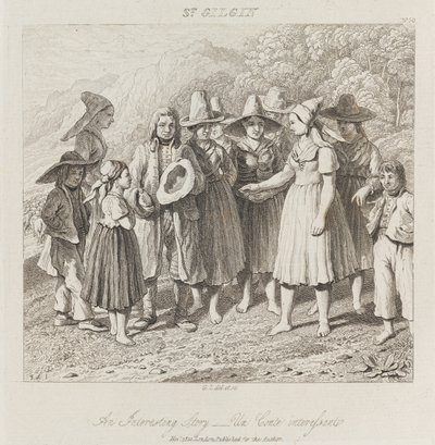 İlginç Hikaye, St. Gilgin, c.1821 (gravür) by George Robert Lewis