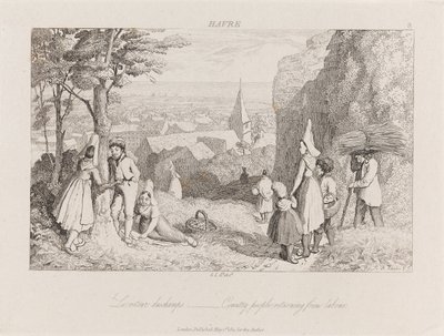İşçilikten Dönüş, Havre, c.1821 (gravür) by George Robert Lewis