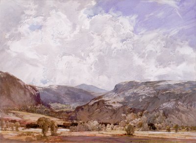 Conwy Valley - Gün ortası (kağıt üzerinde gövde rengi) by George Robert Rushton