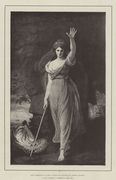 Leydi Hamilton Circe olarak by George Romney