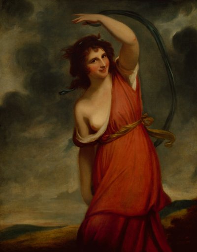 Leydi Hamilton Mirth olarak (tuval üzerine yağlı boya) by George Romney