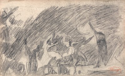 MacBeth Cadıların Mağarasında: İkinci Ziyaret by George Romney