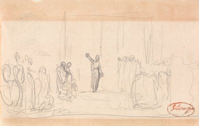 Muhtemelen Bir Peygamberin Önündeki Kalabalık by George Romney