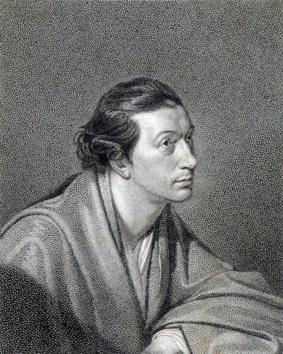 Richard Cumberland, engraved by James Hopwood  by George Romney