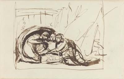 Komedi ve Trajedi Tarafından Beslenen Bebek Shakespeare by George Romney
