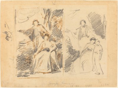 Warren Ailesinin Portresi İçin İki Çalışma by George Romney