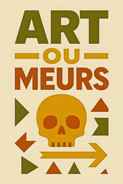 Art or Die-French, 2024 (tuval üzerine akrilik) by George Rosaly
