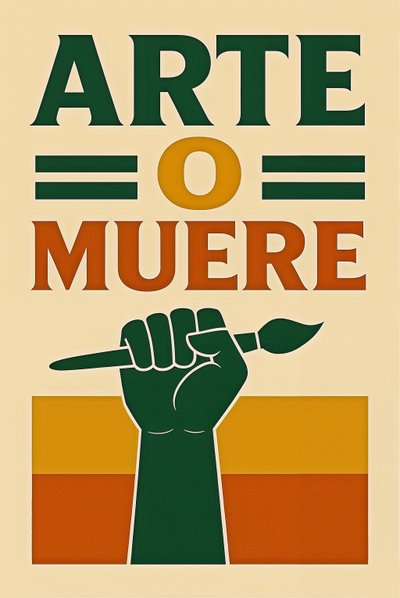 Sanat ya da Ölüm-İspanyol alt, 2024 (tuval üzerine akrilik) by George Rosaly