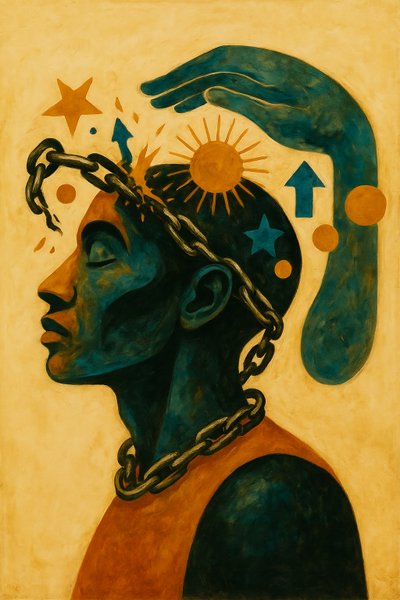 Zinciri Kırmak, 2025 (tuval üzerine akrilik) by George Rosaly