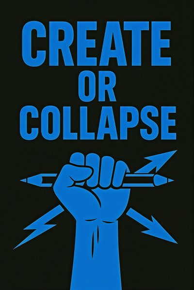 CREATE OR COLLAPSE, 2025 (tuval üzerine akrilik) by George Rosaly