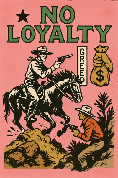 Açgözlülüğün Bedeli, 2025 (tuval üzerine akrilik) by George Rosaly