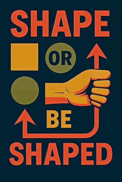 SHAPE OR BE SHAPED, 2025 (tuval üzerine akrilik) by George Rosaly