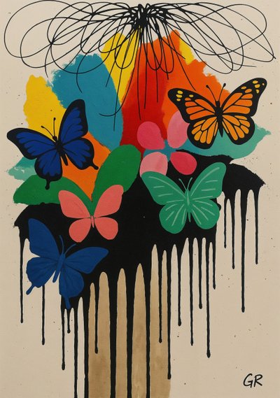 Tutunduğumuz İşaretler, 2025 (tuval üzerine akrilik) by George Rosaly