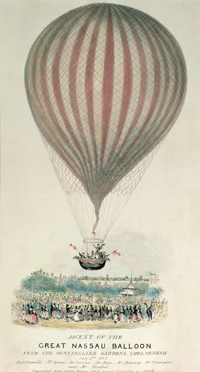 Büyük Nassau Balonunun Yükselişi, Montpellier Bahçeleri, 3 Temmuz 1837 by George Rowe
