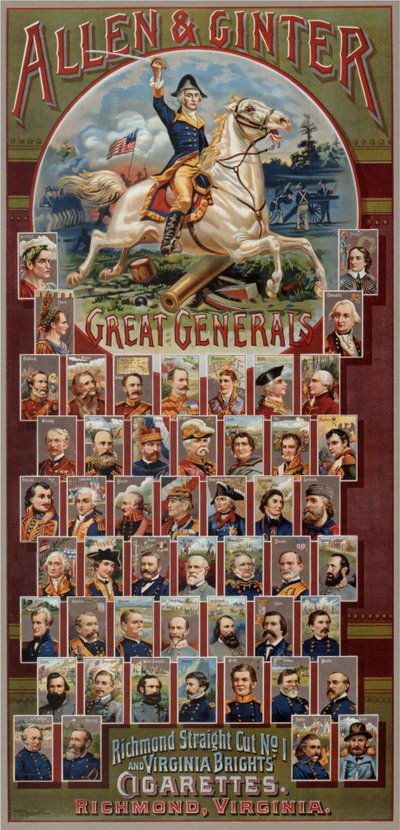 Allen & Ginter Sigara Markaları için The Great Generals serisi, 1885 by George S. Harris