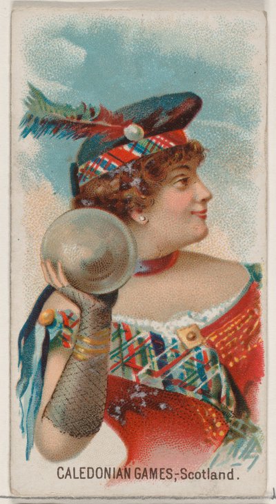 Caledonian Games, İskoçya, Duke marka sigaralar için Holidays N80 serisinden, 1890., 1890. by George S. Harris and Sons